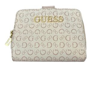 Guess Women's Ivory Zip-Around Wallet with‎ Card Holder